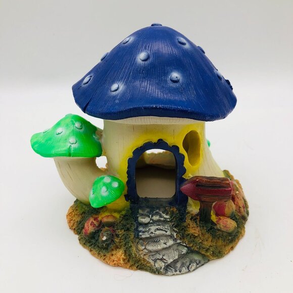 Whimsical Mushroom Fairy House Outdoor Indoor Decor Resin Garden Art - Picture 1 of 7